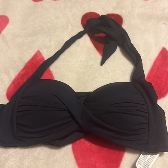 Seafolly Collective Twist Soft Cup Halter Indigo  NWOT - Picture 12 of 15